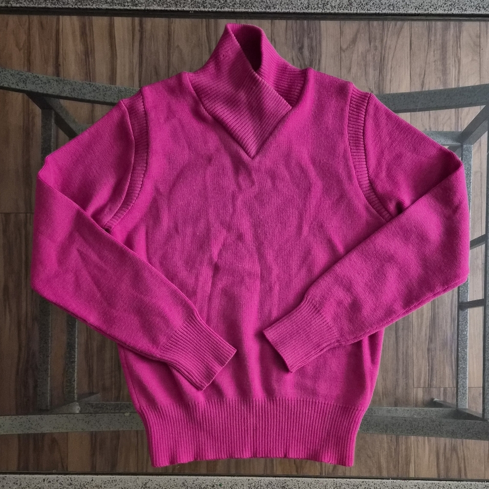 Vintage Meister Wool Pink High Neck Sweater